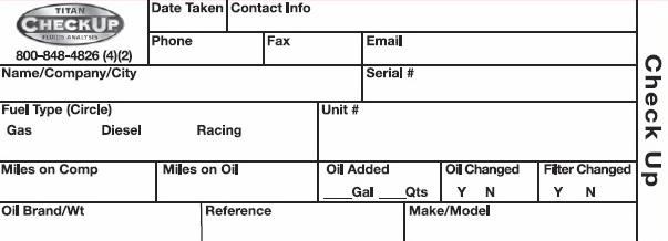 Automotive Checkup label